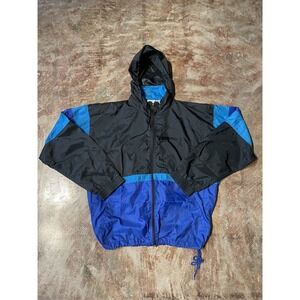 Cheetah Vintage Windbreaker Jacket Purple Blue Black‎ Colorblock 80s 90s L